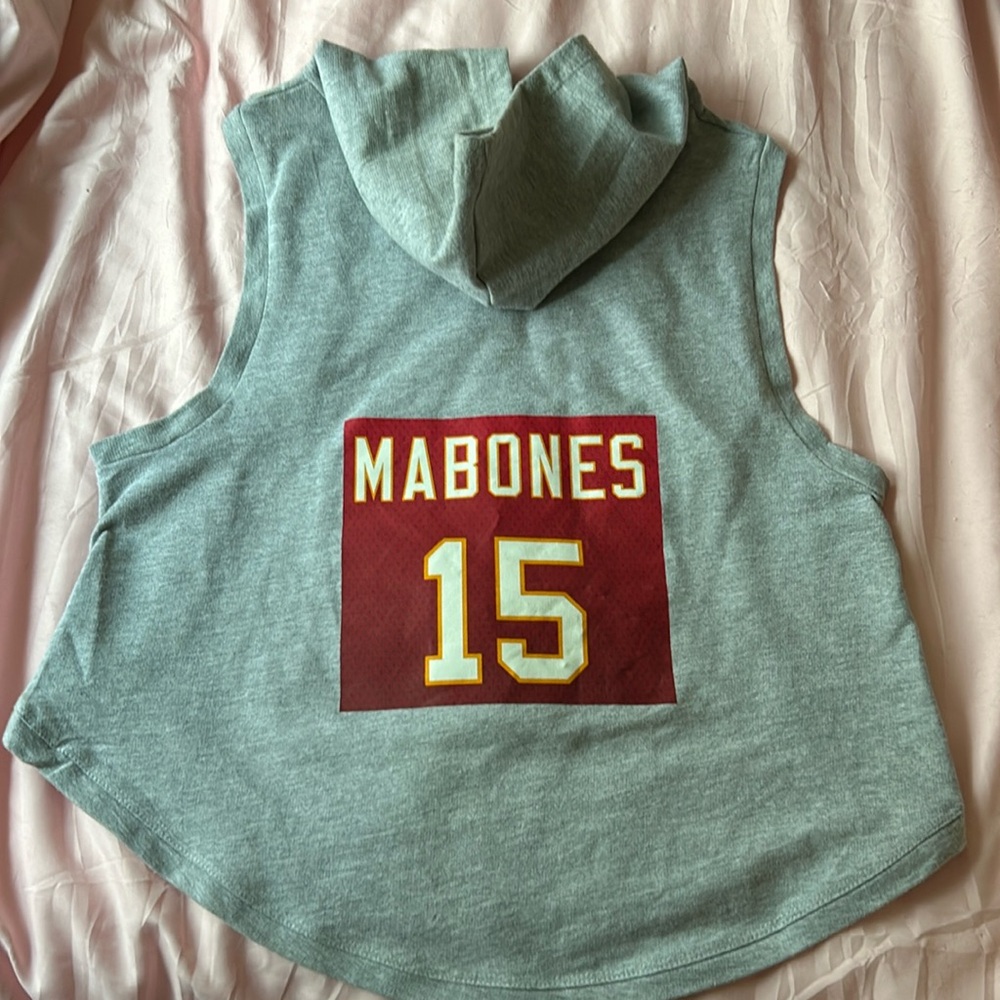 CUTE dog sweatshirt. XL. Fit my 65 lb doberman. Mahomes “Mabones” 15.
